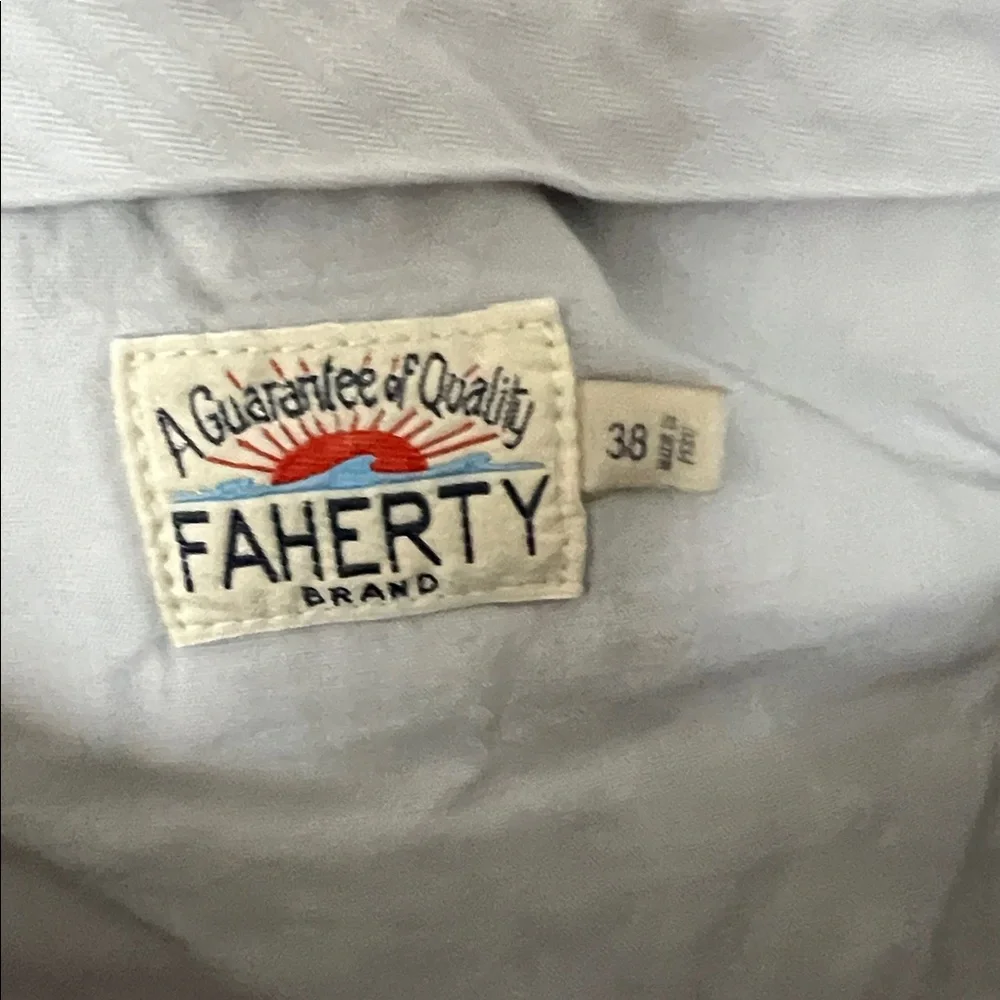 Faherty Light Gray Flat Front Shorts